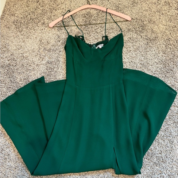 Reformation Juliette Dress in color emerald - Picture 6 of 8